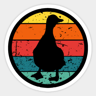 Retro Vintage Sunset Duck Lover Owner Sticker